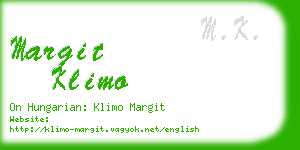 margit klimo business card